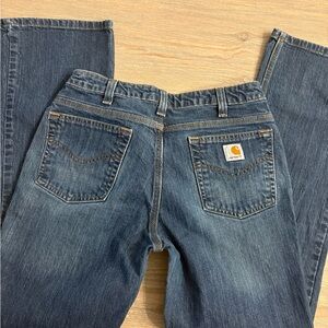 Carhartt Blue Jeans Traditional Fit 10X30 Woman’s Durable Work Denim Pants